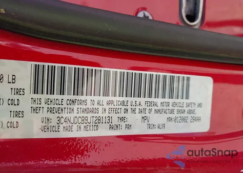 2018 Jeep Compass Limited 4X4 from USA, damaged, VIN 3C4NJDCB9JT281131